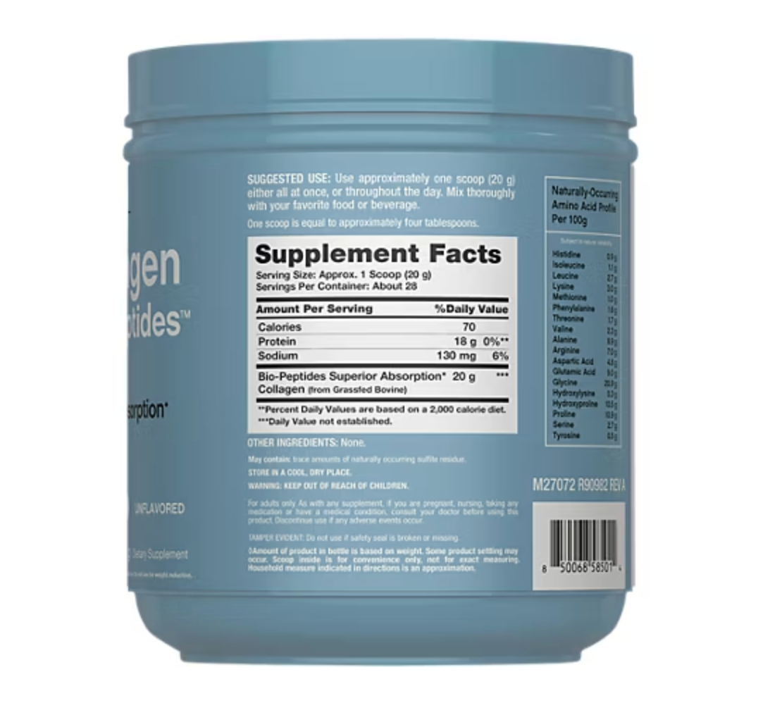 Collagen Bio-Peptides (Unflavored) – 20 oz